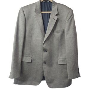 Jos. A. Bank Herringbone Suit Jacket 46L Camel Hair & Silk